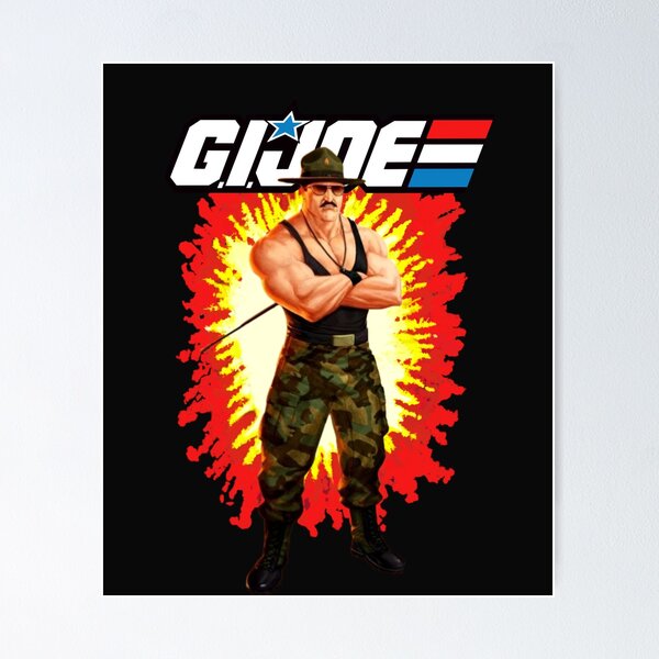 Item preview, GI Joe sergeant slaughter Sgt toy card back design designed and sold by VeryEnglishGent.
