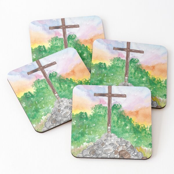 Item preview, Bolivian Cross in Kerrville, Texas at sunset, watercolor  designed and sold by lexieaustinart.