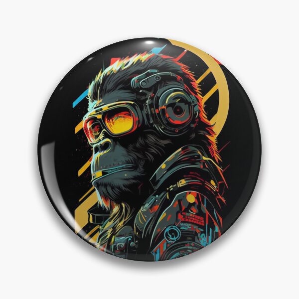 Item preview, Anime Cyber Ape (Sci-Fi Ape Vintage Retro Future Design Cyberpunk Space Ape) designed and sold by AlNoah.