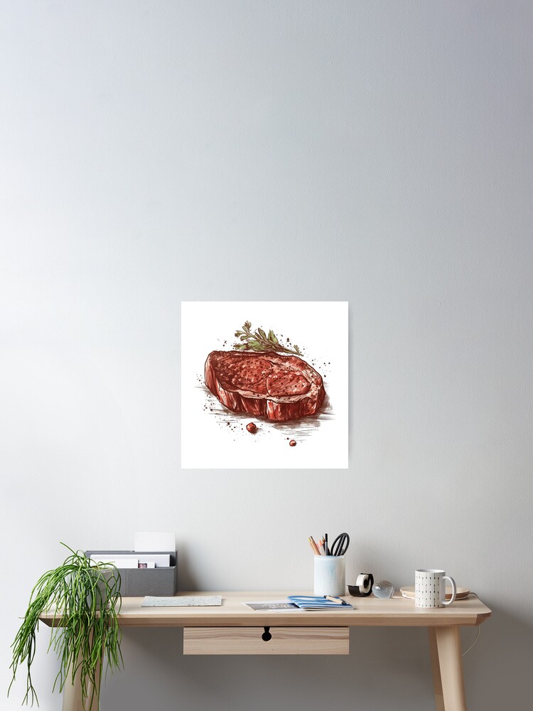 Thumbnail 2 of 3, Poster, Steak designed and sold by Bjammer.