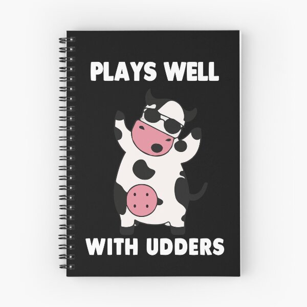 Item preview, Funny Plays Well With Udders Humorous Cow Farm Life Farm Pun Gift designed and sold by TMelonShop.