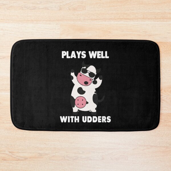 Item preview, Funny Plays Well With Udders Humorous Cow Farm Life Farm Pun Gift designed and sold by TMelonShop.