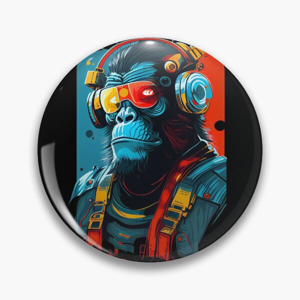 Item preview, Anime Cyber Ape (Sci-Fi Ape Vintage Retro Future Design Cyberpunk Space Ape) designed and sold by AlNoah.