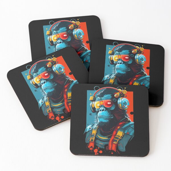 Item preview, Anime Cyber Ape (Sci-Fi Ape Vintage Retro Future Design Cyberpunk Space Ape) designed and sold by AlNoah.
