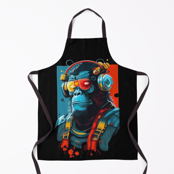 Item preview, Anime Cyber Ape (Sci-Fi Ape Vintage Retro Future Design Cyberpunk Space Ape) designed and sold by AlNoah.