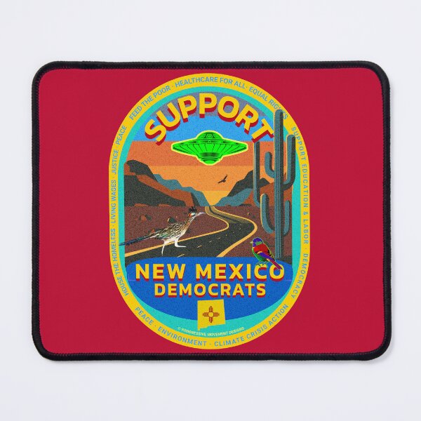 Item preview, PMD00860 Progressive Movement Designs Support New Mexico Democrats design shows you support progressive policy goals for Democrats and Bernie Sanders supporters saguaro cactus cacti  designed and sold by ProgressiveLeft.