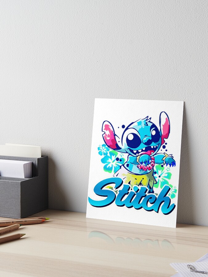 Lámina rígida for Sale con la obra «Lilo y Stitch» de