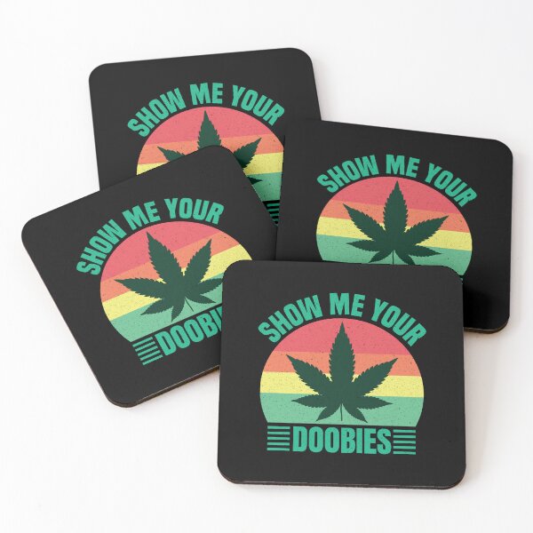 Item preview, Vintage Retro Show Me Your Doobies - Funny Weed Quote  designed and sold by Whimsical  Thinker.