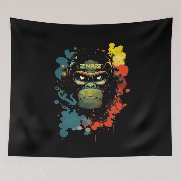 Item preview, Anime Cyber Ape (Sci-Fi Ape Vintage Retro Future Design Cyberpunk Space Ape) designed and sold by AlNoah.