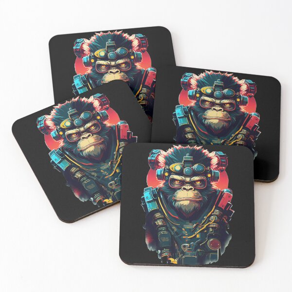 Item preview, Anime Cyber Ape (Sci-Fi Ape Vintage Retro Future Design Cyberpunk Space Ape) designed and sold by AlNoah.