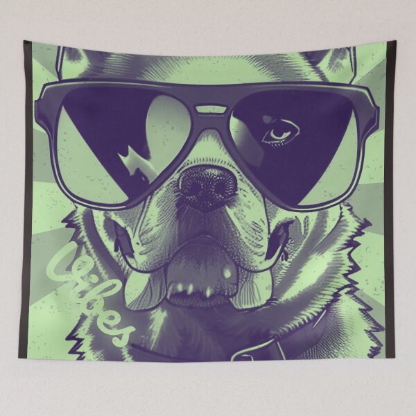Item preview, Cool dog in sunglasses - Retro style / Good vibes designed and sold by All-About-Life.