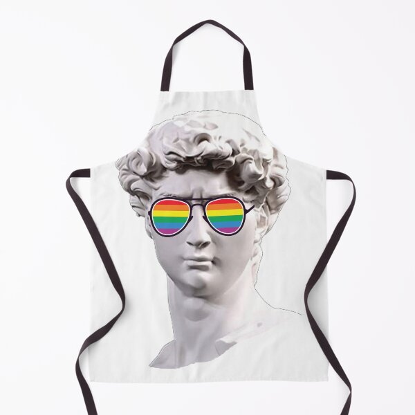 Artikelvorschau, Lustige David-Statue - LGBT-Gay-Pride-Regenbogen-Sonnenbrillen-Grafik entworfen und verkauft von TrendyTeeWorld.