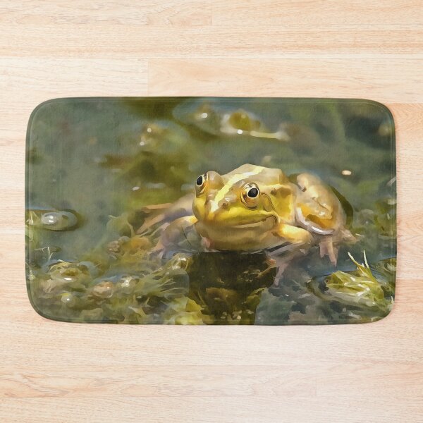 Item preview, Green Frog In Shallow Water Acrylic Painting designed and sold by taiche.