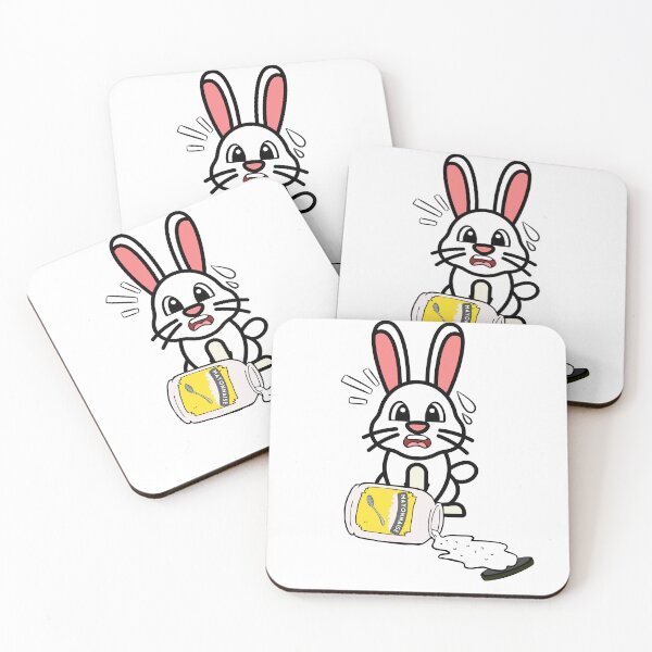 Item preview, Cute Furry Bunny Spilled Mayonnaise designed and sold by Pet Station.