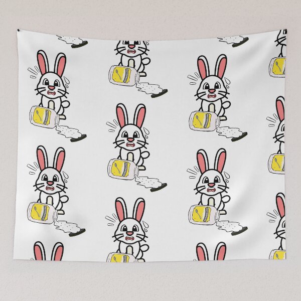 Item preview, Cute Furry Bunny Spilled Mayonnaise designed and sold by Pet Station.