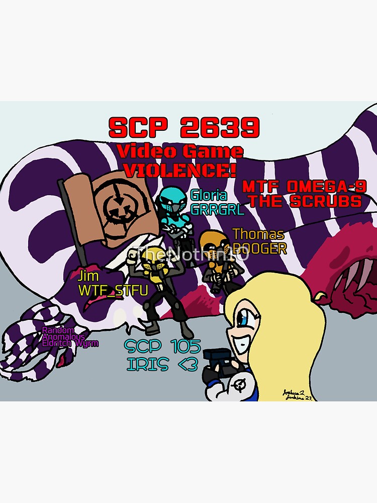 SCP 191 the cyborg child playing video games Sticker for Sale by