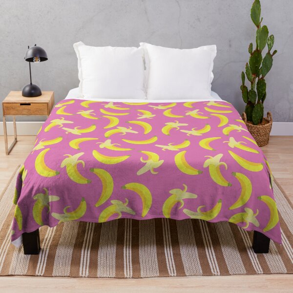 Item preview, Yellow Banana Pattern on Pink Background designed and sold by Ayoub14.