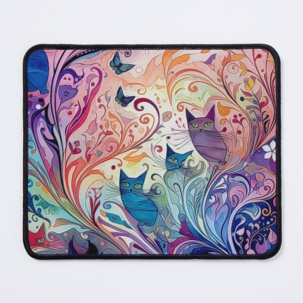 Item preview, Colorful Abstract Cats designed and sold by HappyLifeCreate.