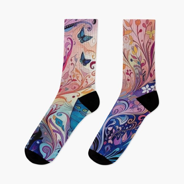 Item preview, Colorful Abstract Cats designed and sold by HappyLifeCreate.
