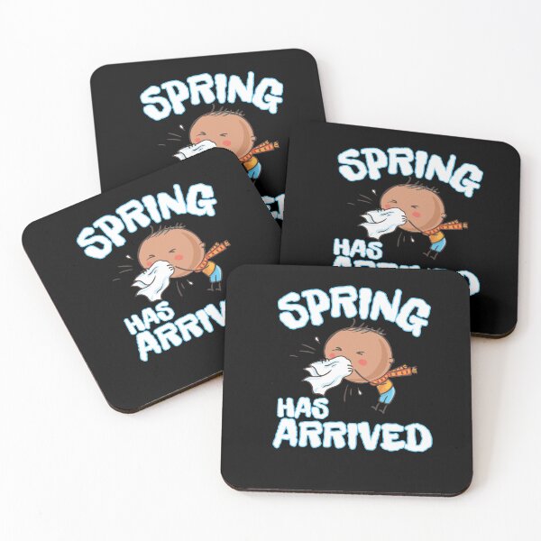 Item preview, Spring has arrived, with a sneezing boy designed and sold by Drzamag.