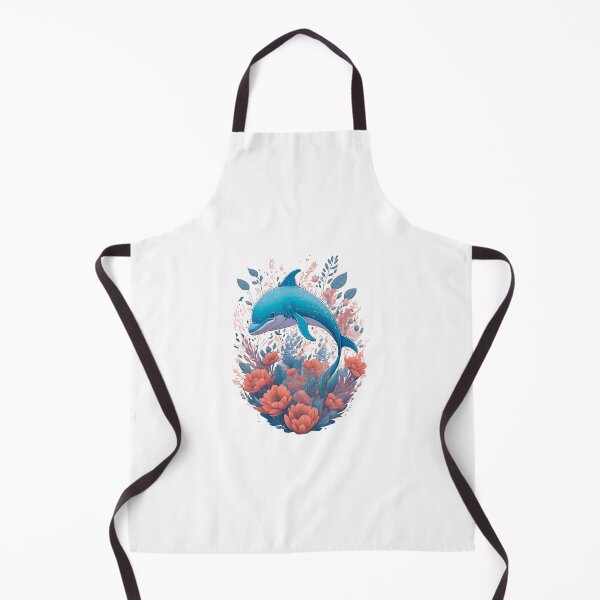 Item preview, Dolphin with Flowers designed and sold by monkycl.