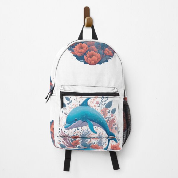 Item preview, Dolphin with Flowers designed and sold by monkycl.