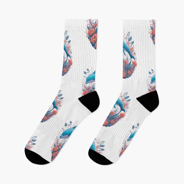 Item preview, Dolphin with Flowers designed and sold by monkycl.