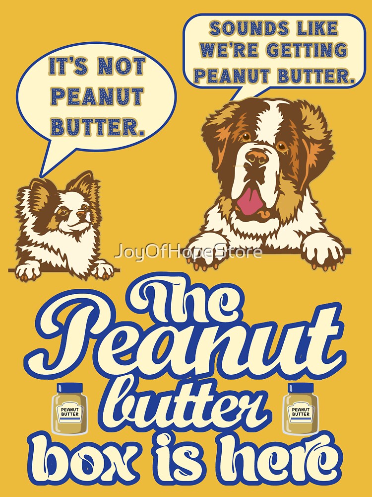 The Peanut Butter Box Is Here: Doggy Duo Version Funny St. Bernard Dog  Commercial Humor Pet Mat for Sale by JoyOfHopeStore