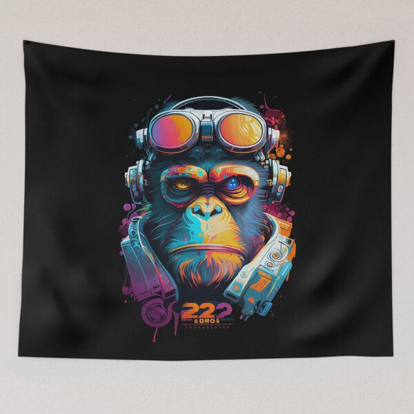 Item preview, Anime Cyber Ape (Sci-Fi Ape Vintage Retro Future Design Cyberpunk Space Ape) designed and sold by AlNoah.