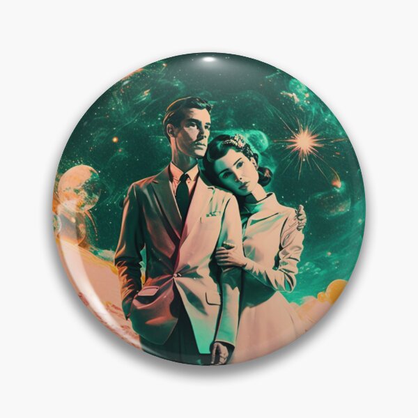 Item preview, Vintage Couple on Surrealist Planets designed and sold by Synthetic-Dream.
