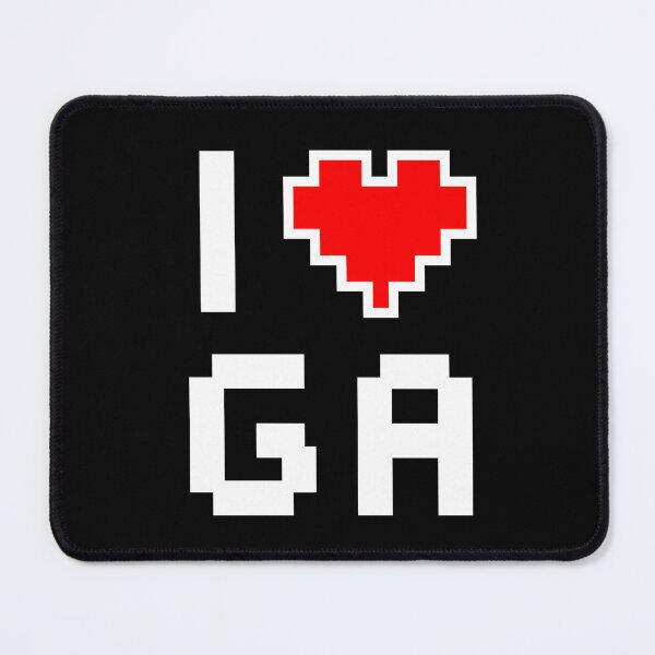 Item preview, I Love Georgia - Pixel heart for Georgian gamer designed and sold by abowersock.