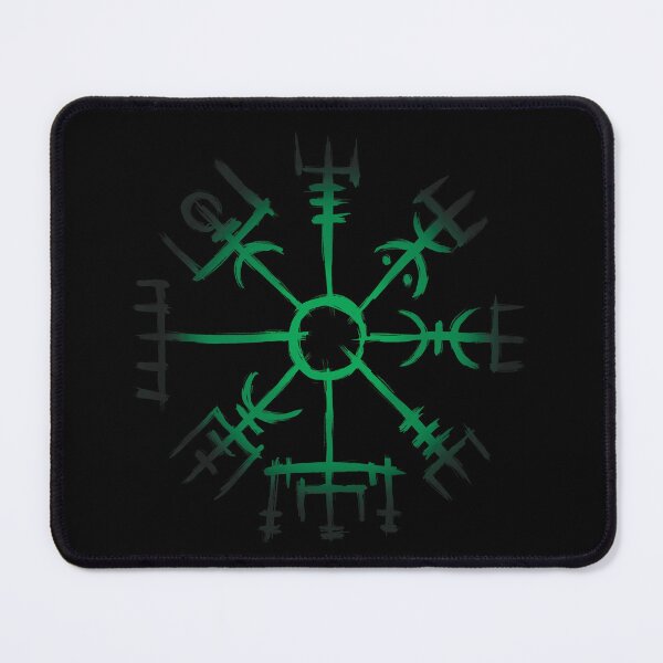 Item preview, Vegvisir Compass Viking Symbol Nordic Runes Celtic Dark Green designed and sold by Mitch616Art.