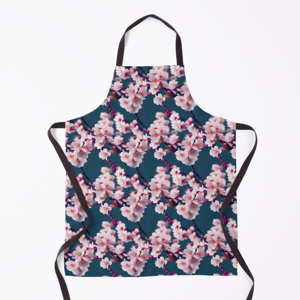 Item preview, Photorealistic Cherry Blossoms with a Teal Blue Background Sakura Cherry Blossom Seamless Digital Pattern designed and sold by aphelionrhode.
