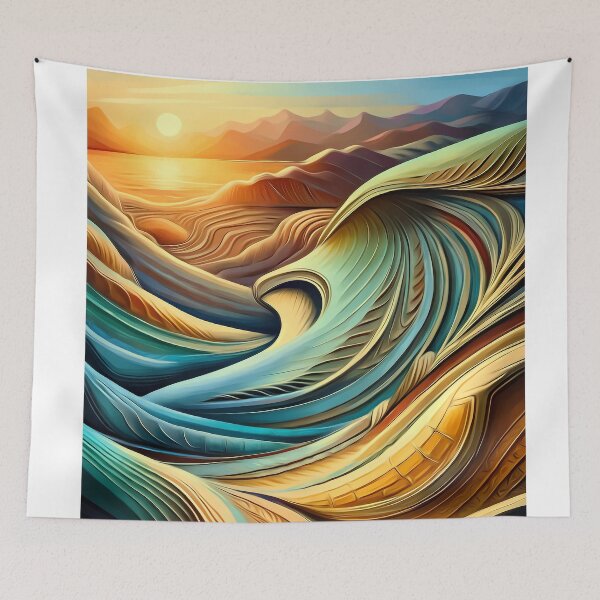 Item preview, Abstract shapes pattern - "Sunset" designed and sold by Hemindway.