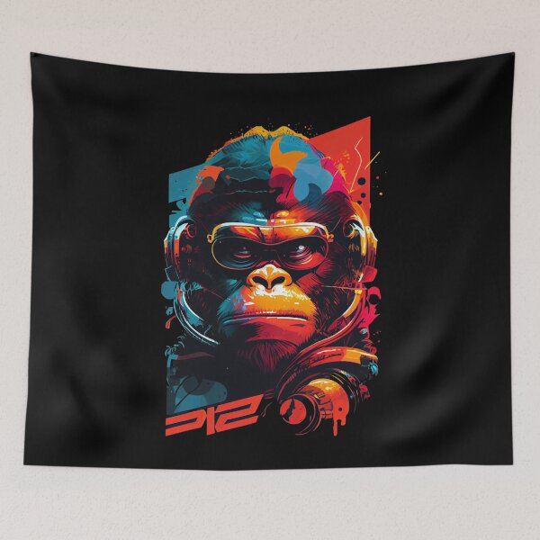 Item preview, Anime Cyber Ape (Sci-Fi Ape Vintage Retro Future Design Cyberpunk Space Ape) designed and sold by AlNoah.