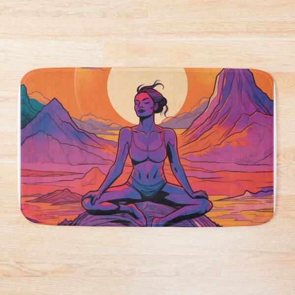 Item preview,  Practicing yoga and Meditation for Relaxation - Girl doing Yoga Pose designed and sold by Vlad-Nik001.