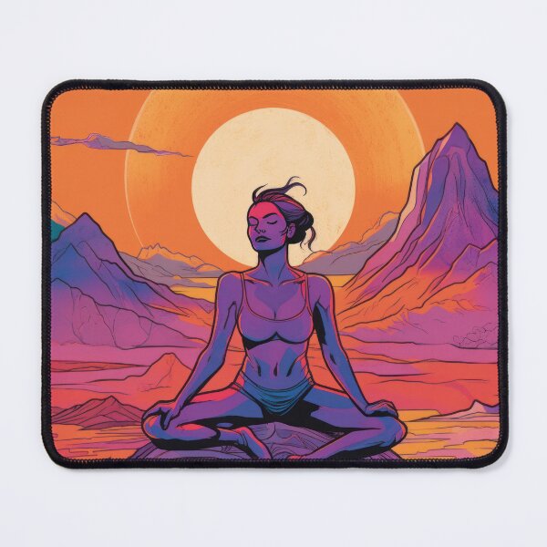 Item preview, Practicing yoga and Meditation for Relaxation - Girl doing Yoga Pose designed and sold by Vlad-Nik001.