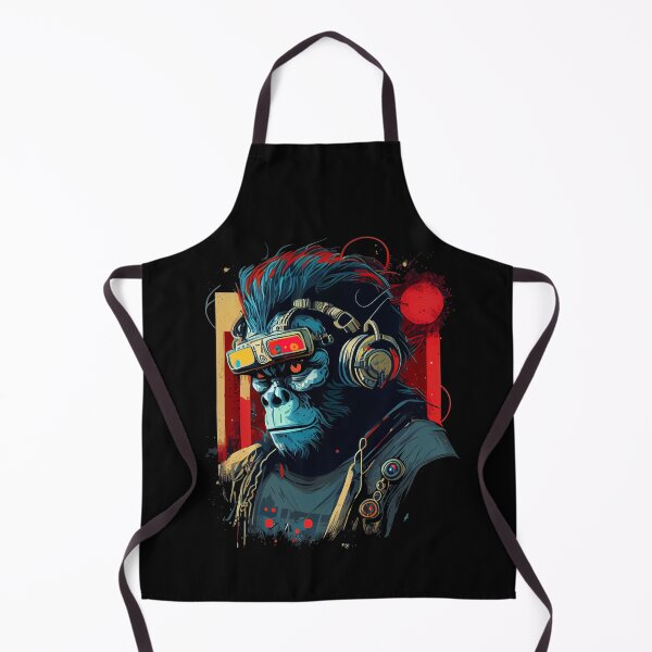 Item preview, Anime Cyber Ape (Sci-Fi Ape Vintage Retro Future Design Cyberpunk Space Ape) designed and sold by AlNoah.