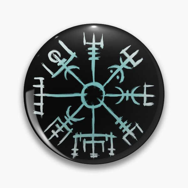 Item preview, Vegvisir Compass Viking Symbol Nordic Rune Celtic Ice Blue designed and sold by Mitch616Art.