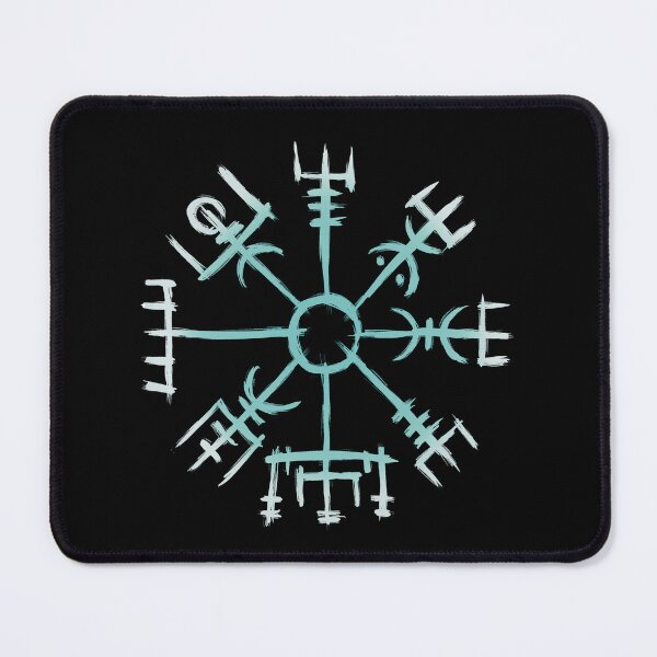 Item preview, Vegvisir Compass Viking Symbol Nordic Rune Celtic Ice Blue designed and sold by Mitch616Art.
