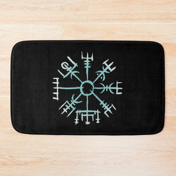 Item preview, Vegvisir Compass Viking Symbol Nordic Rune Celtic Ice Blue designed and sold by Mitch616Art.