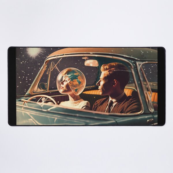 Item preview, Vintage Couple Driving into Surrealist Space designed and sold by Synthetic-Dream.