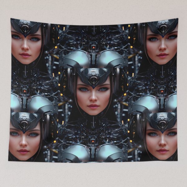 Item preview, Biopunk cybernetic woman in reconstruction a future masterpiece designed and sold by DibuHumor.
