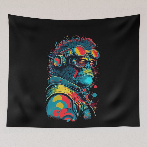 Item preview, Anime Cyber Ape (Sci-Fi Ape Vintage Retro Future Design Cyberpunk Space Ape) designed and sold by AlNoah.