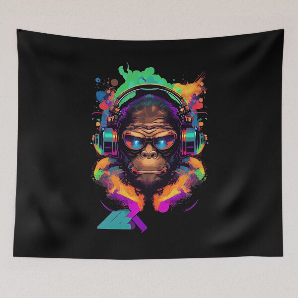 Item preview, Anime Cyber Ape (Sci-Fi Ape Vintage Retro Future Design Cyberpunk Space Ape) designed and sold by AlNoah.