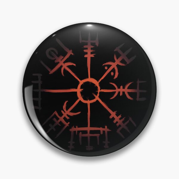 Item preview, Vegvisir Compass Viking Symbol Nordic Rune Celtic Dark Red designed and sold by Mitch616Art.