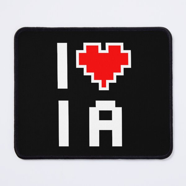Item preview, I Love Iowa - Pixel heart for Iowan gamer designed and sold by abowersock.