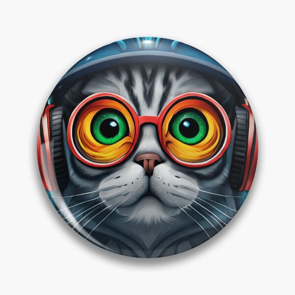 Item preview, cat with glasses 3d art designed and sold by elijam.