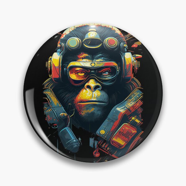 Item preview, Anime Cyber Ape (Sci-Fi Ape Vintage Retro Future Design Cyberpunk Space Ape) designed and sold by AlNoah.