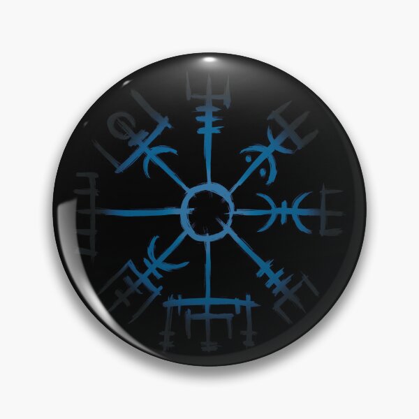Item preview, Vegvisir Compass Viking Symbol Nordic Rune Celtic Dark Blue designed and sold by Mitch616Art.